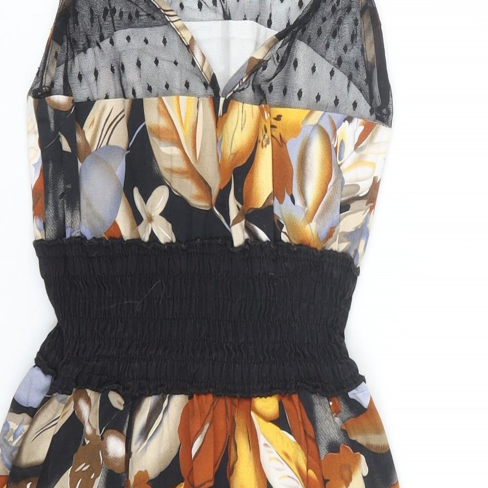 Cutie Womens Multicoloured Floral  Tank Dress  Size S