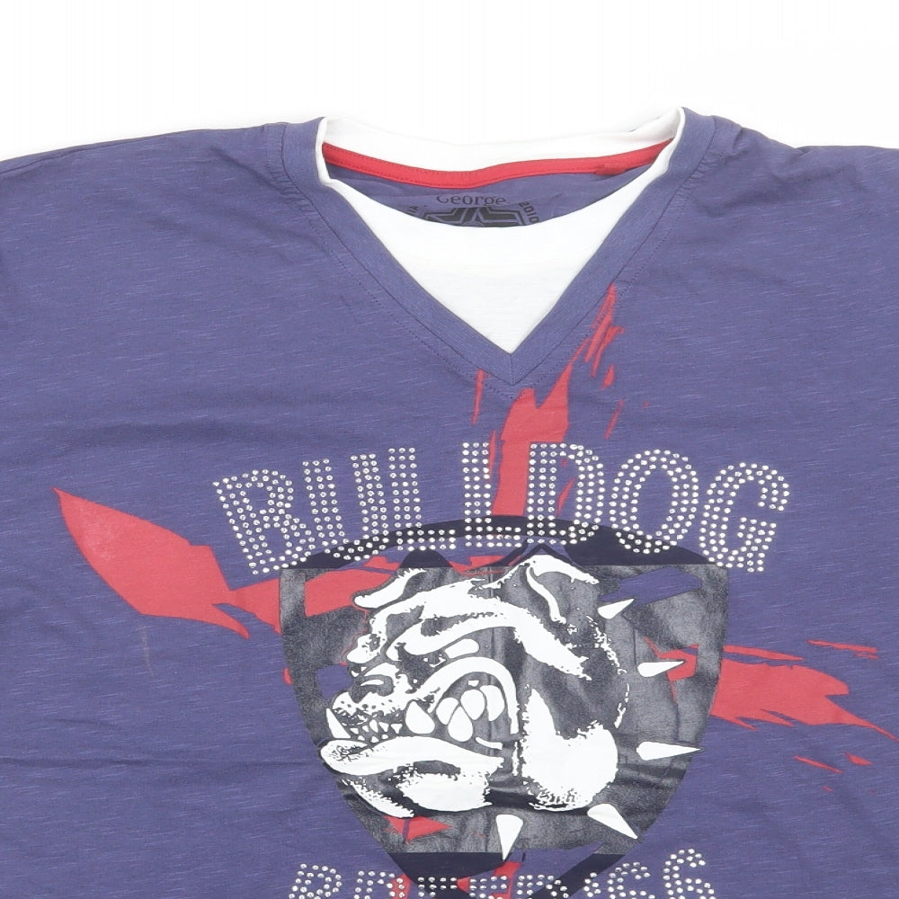 George Mens Blue    T-Shirt Size M