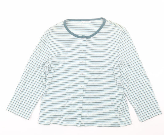 Womens UK Size 16 M&S Blue Cardigan Jumper
