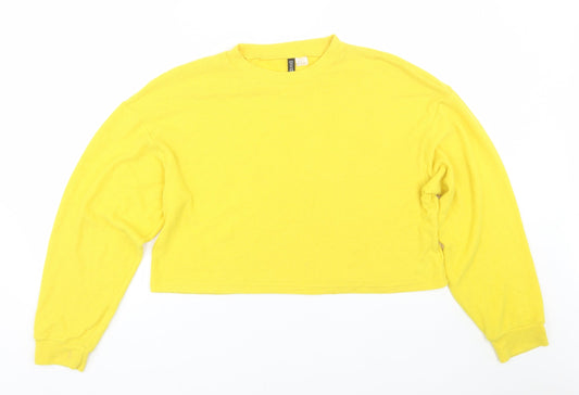Womens UK Size M H&M Yellow Pullover Jumper