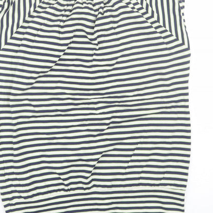 M&S Womens Blue Striped  Basic T-Shirt Size 8