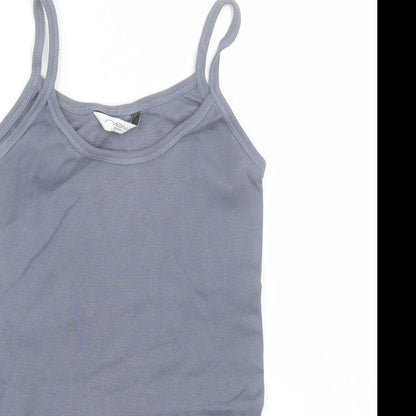 Womens UK Size 12 New Look Grey Basic Tank
