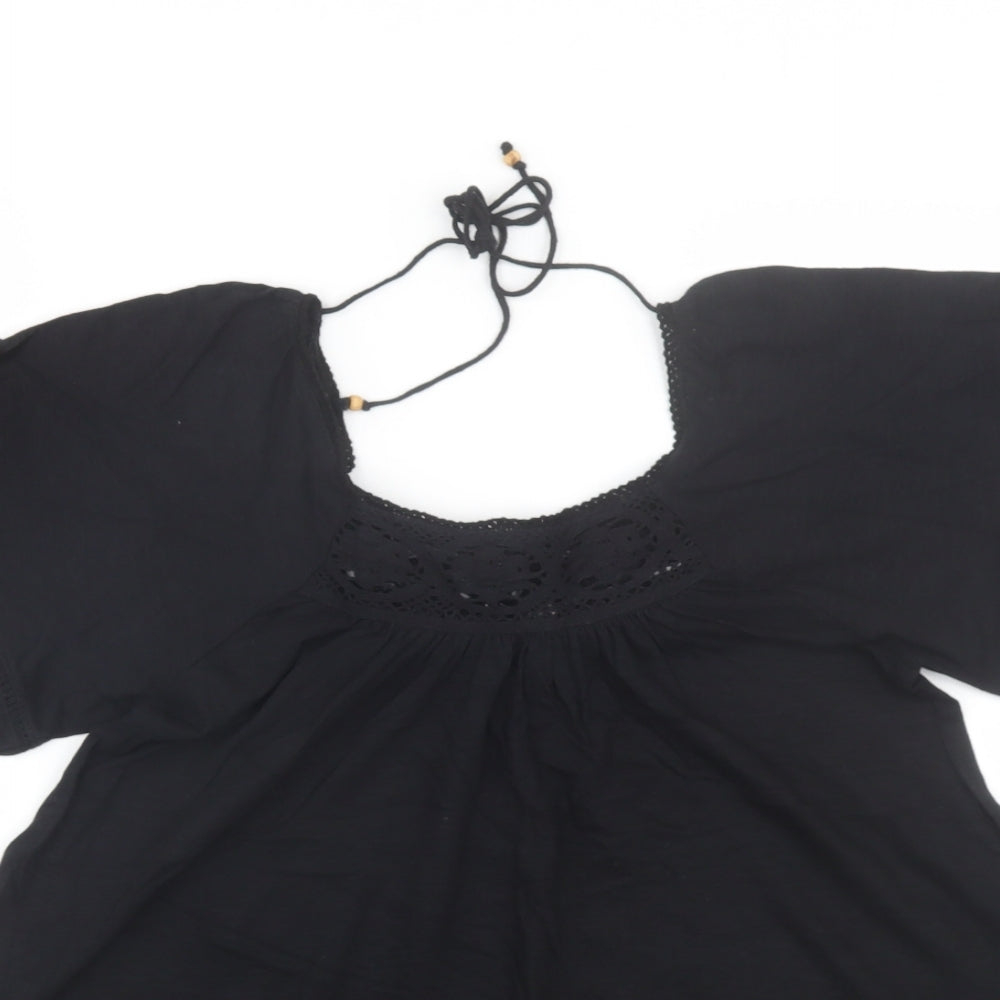 Denim co Womens Black   Basic T-Shirt Size 8