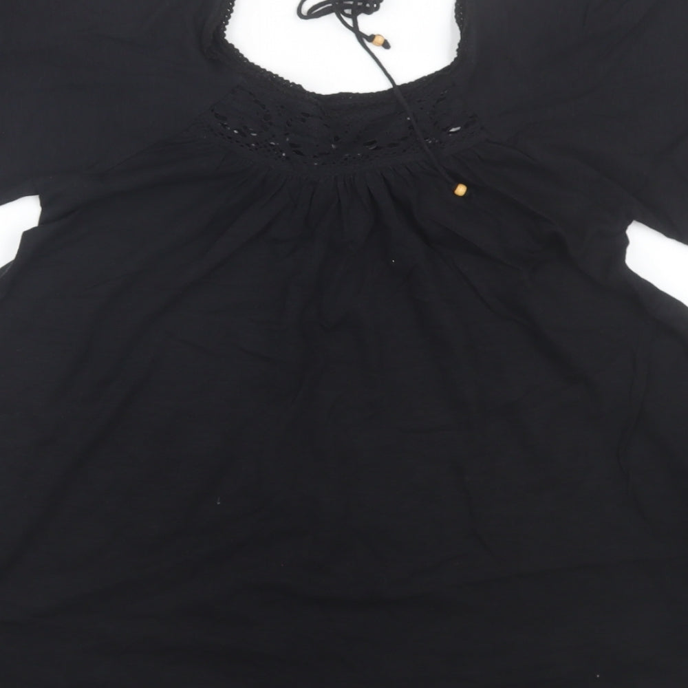 Denim co Womens Black   Basic T-Shirt Size 8