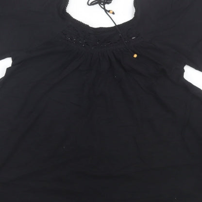 Denim co Womens Black   Basic T-Shirt Size 8