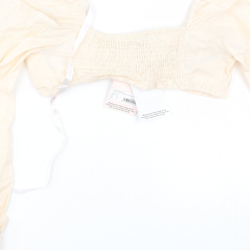 Womens UK Size 6 Missguided Pink Cropped T-Shirt