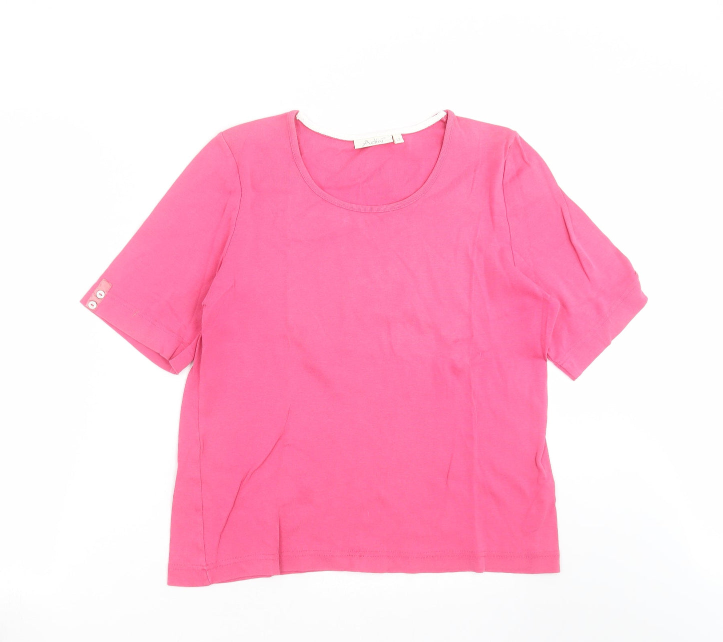 Womens UK Size S Adini Pink Basic T-Shirt