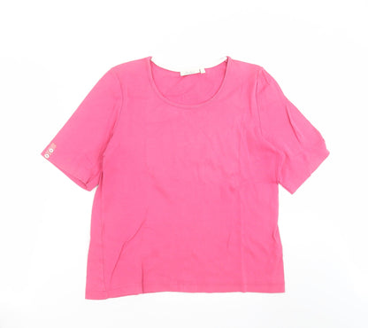 Womens UK Size S Adini Pink Basic T-Shirt