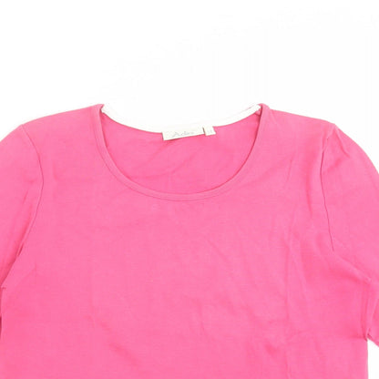 Womens UK Size S Adini Pink Basic T-Shirt