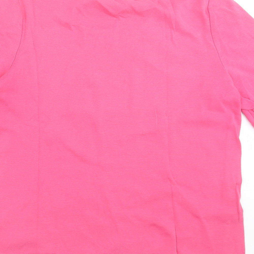 Womens UK Size S Adini Pink Basic T-Shirt