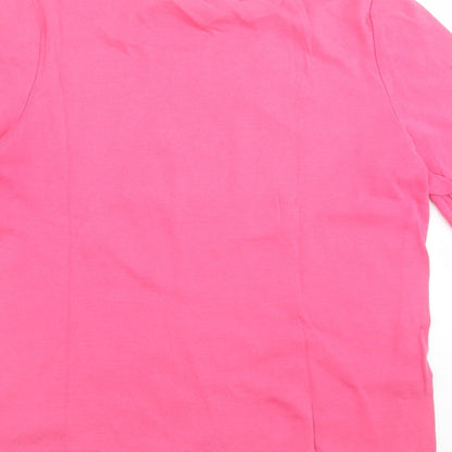 Womens UK Size S Adini Pink Basic T-Shirt