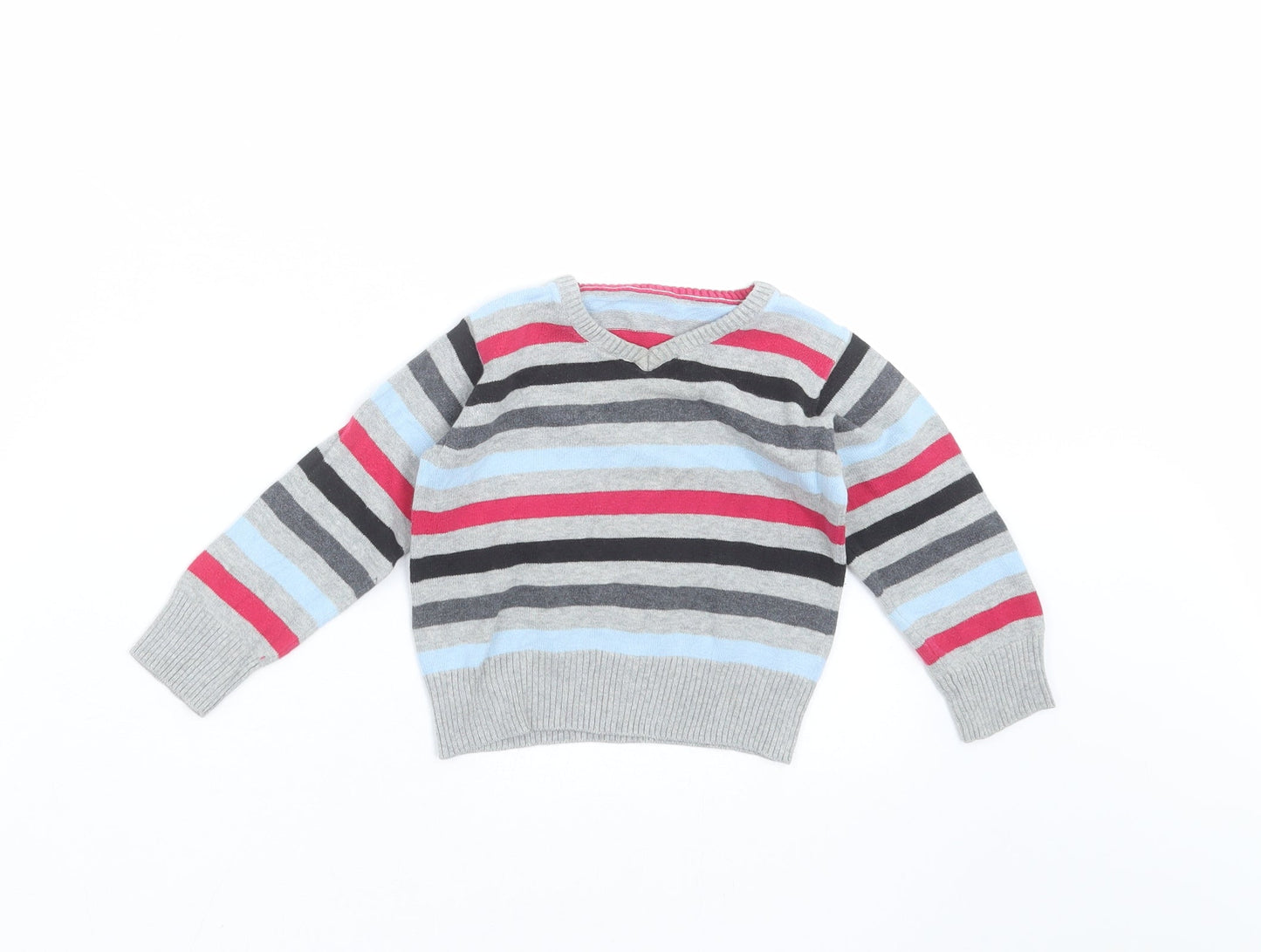 George Baby Multicoloured Striped Knit Pullover Jumper Size 9-12 Months