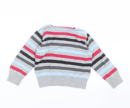 George Baby Multicoloured Striped Knit Pullover Jumper Size 9-12 Months