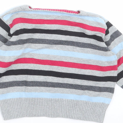 George Baby Multicoloured Striped Knit Pullover Jumper Size 9-12 Months