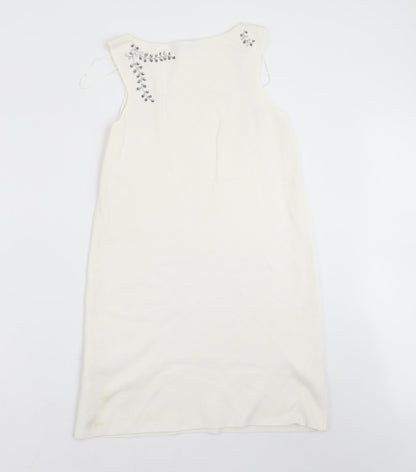 Zara Knit Womens Ivory Floral  Shift  Size S