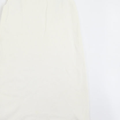 Zara Knit Womens Ivory Floral  Shift  Size S