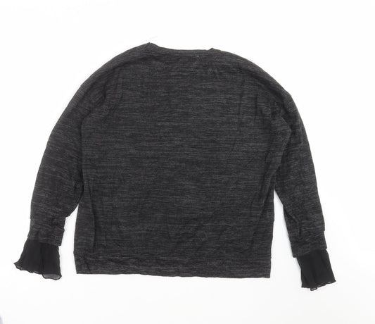 Womens UK Size S Zara Grey Pullover Jumper