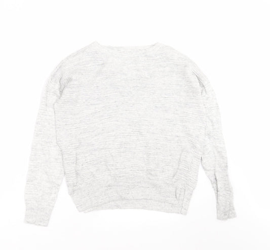 NEXT Womens Grey Striped Knit Pullover Jumper Size 12