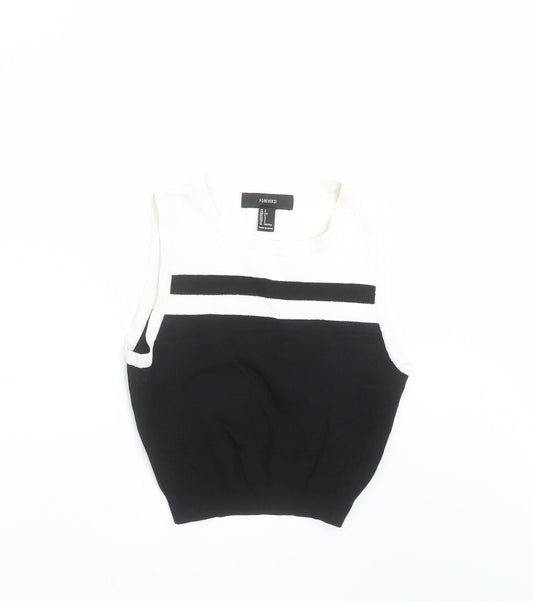 FOREVER 21 Womens Black  Knit Pullover Jumper Size S