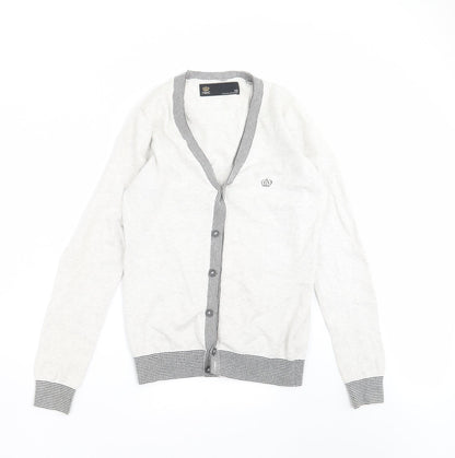 NEXT Mens Grey  Knit Cardigan Jumper Size XS