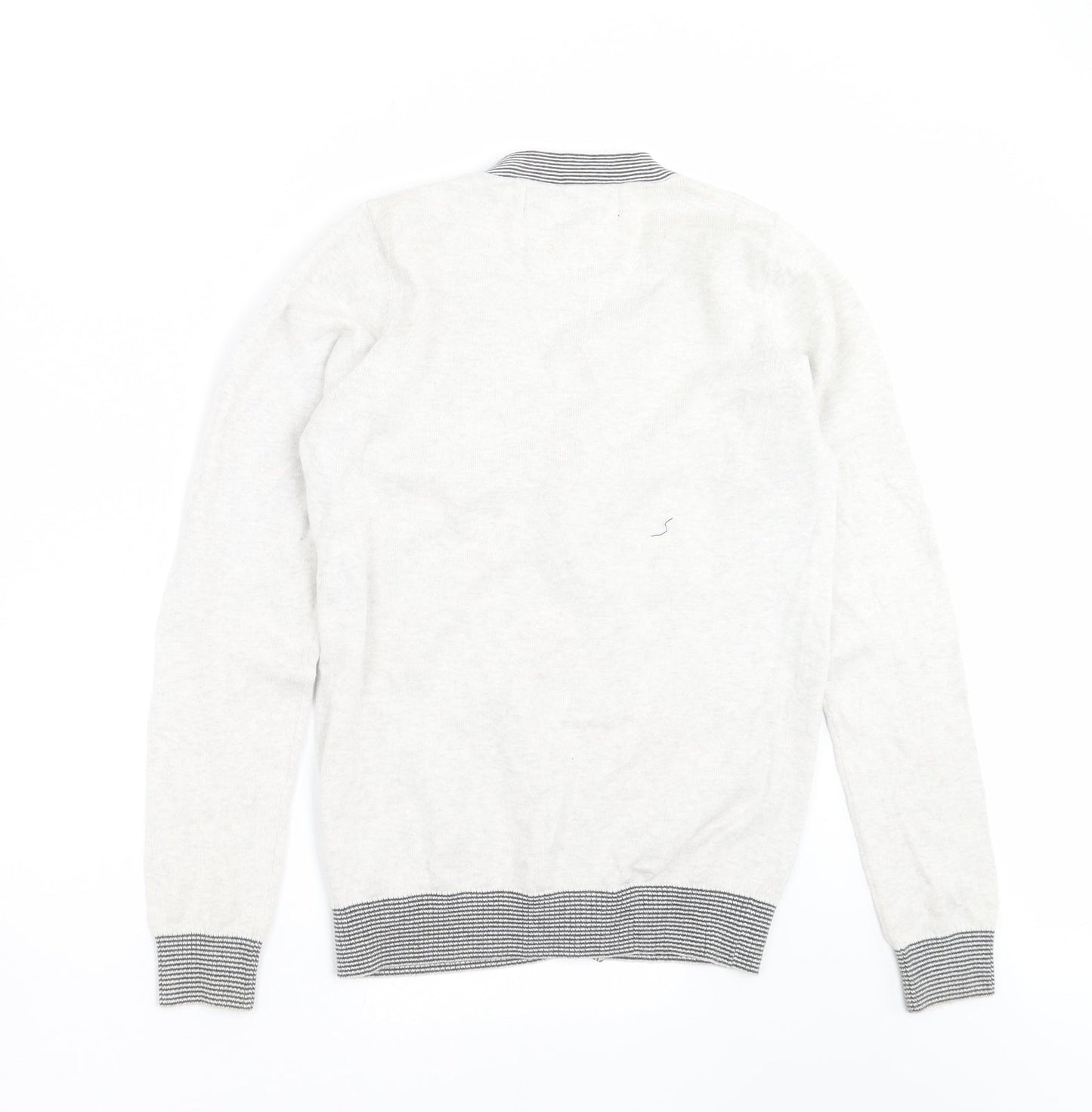 NEXT Mens Grey  Knit Cardigan Jumper Size XS