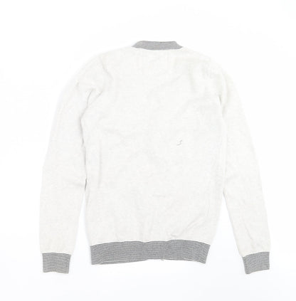 NEXT Mens Grey  Knit Cardigan Jumper Size XS