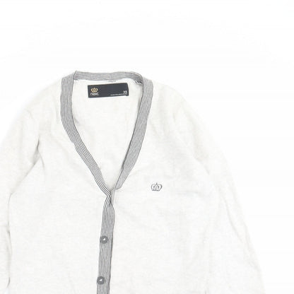 NEXT Mens Grey  Knit Cardigan Jumper Size XS