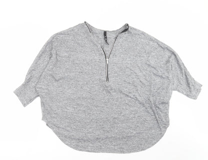 Influence Womens Grey  Knit Pullover Jumper Size 14