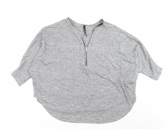 Influence Womens Grey  Knit Pullover Jumper Size 14