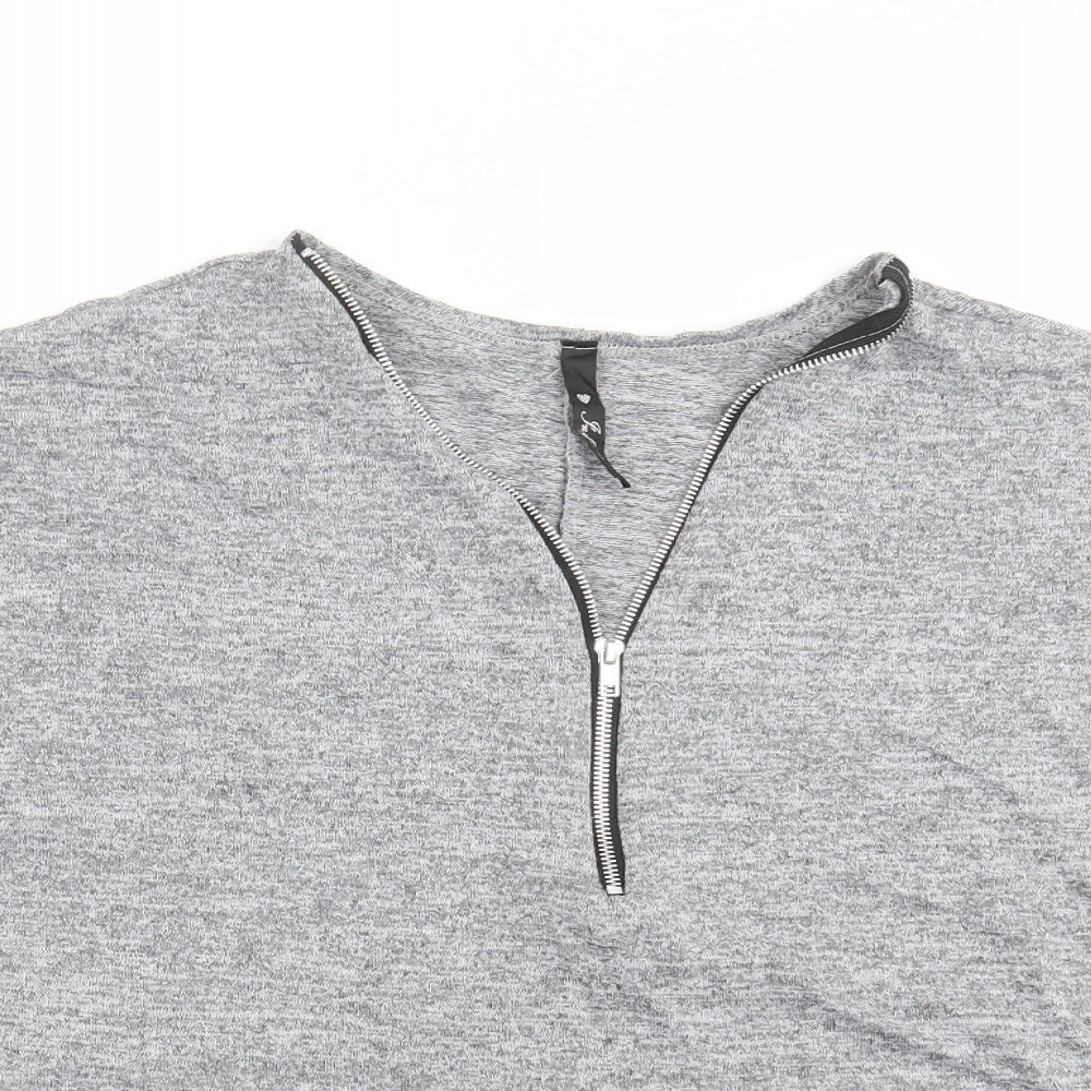 Influence Womens Grey  Knit Pullover Jumper Size 14