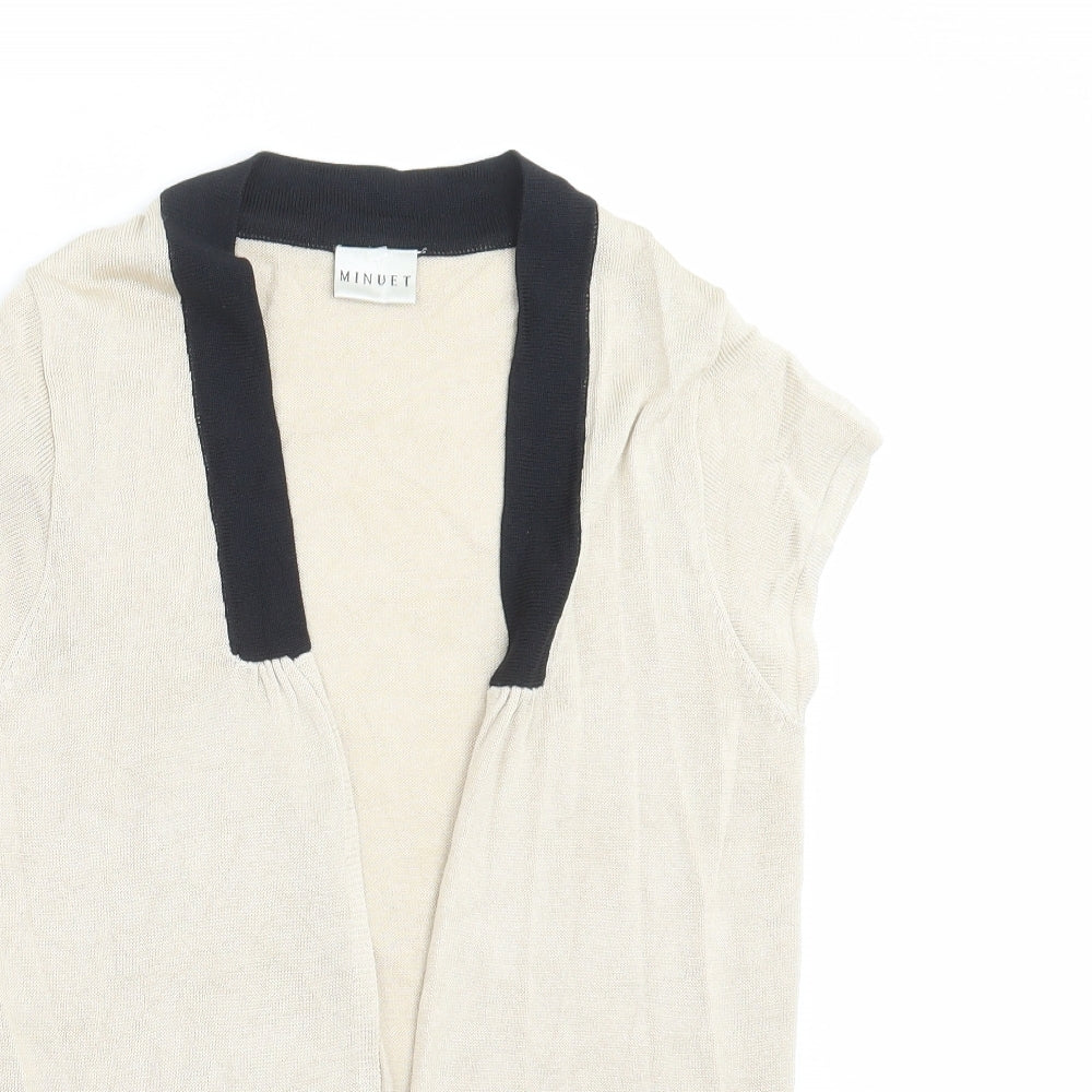 Womens UK Size 12 MINUET Beige Cardigan Jumper