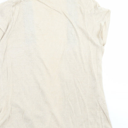 Womens UK Size 12 MINUET Beige Cardigan Jumper