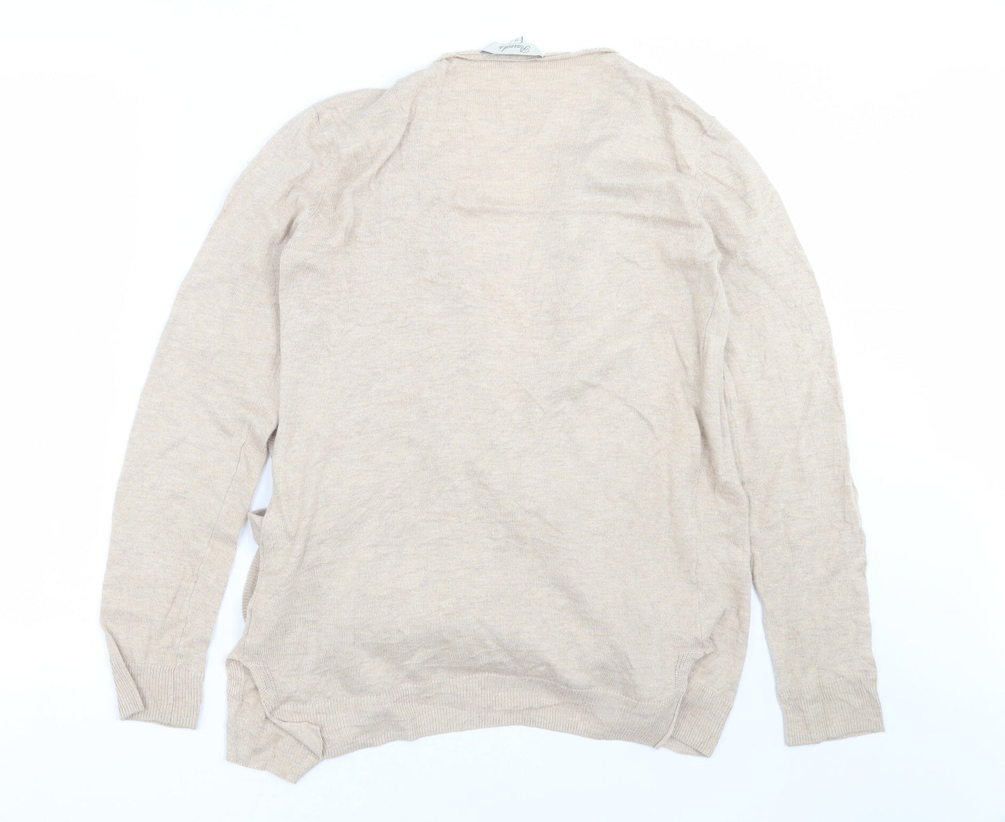 Womens UK Size 12 Peacocks Beige Cardigan Jumper
