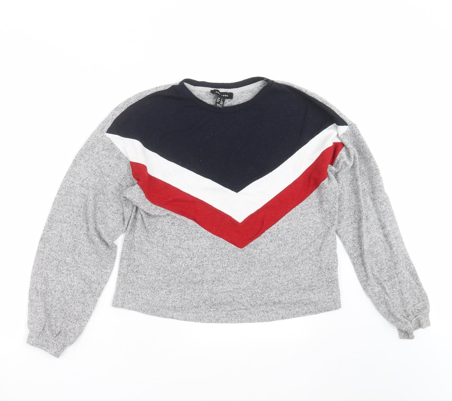 Womens UK Size S New Look Grey Pullover Jumper