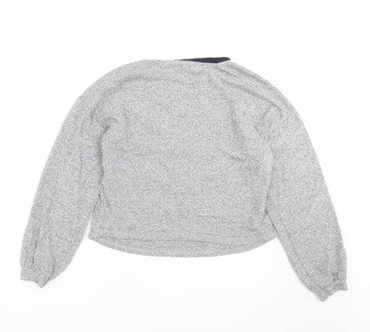 Womens UK Size S New Look Grey Pullover Jumper