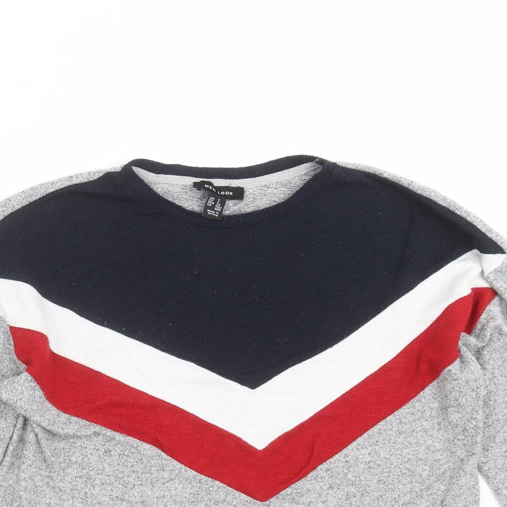 Womens UK Size S New Look Grey Pullover Jumper