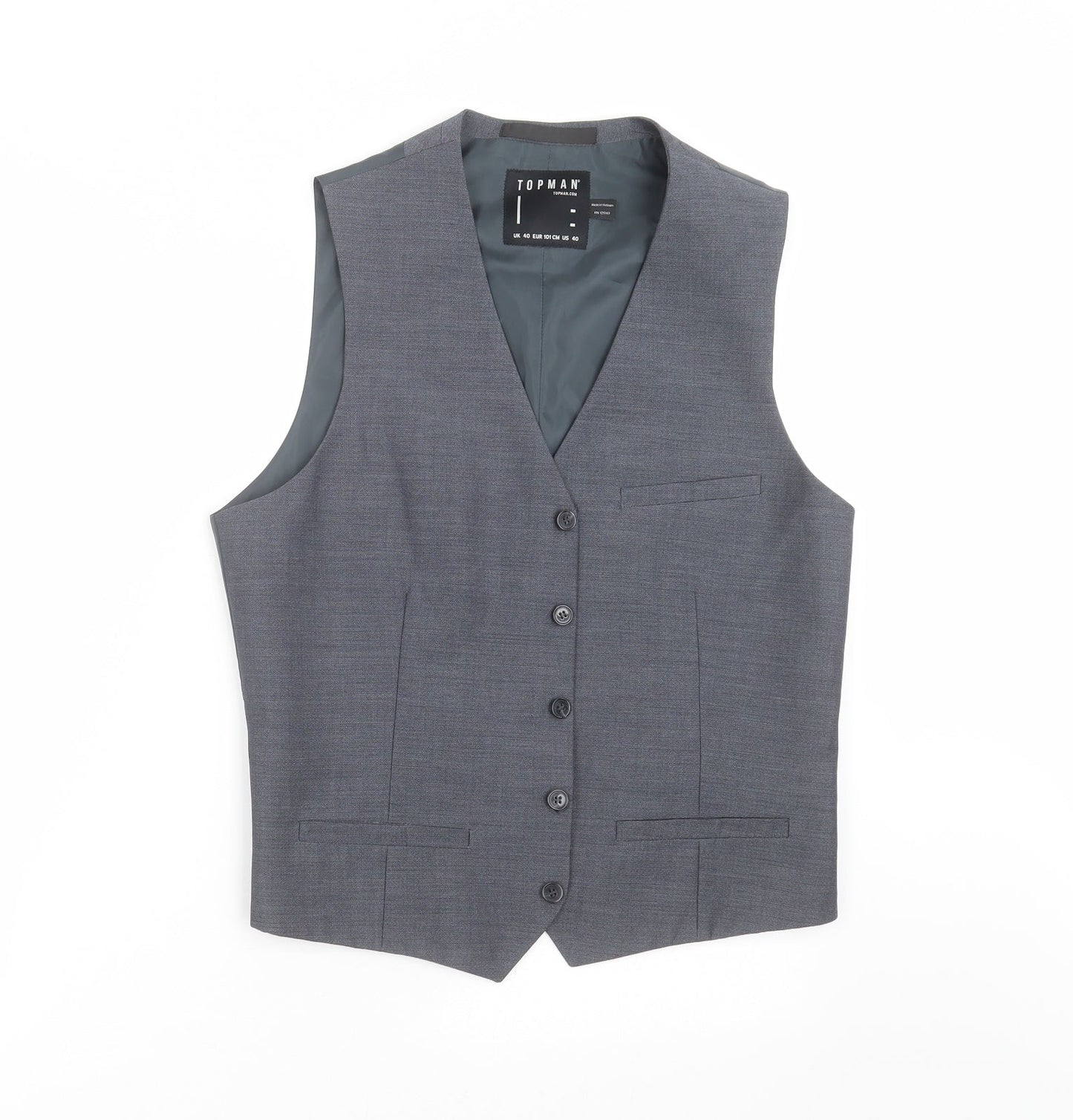 Mens UK Size 40 Topman Regular Blue Suit Jacket