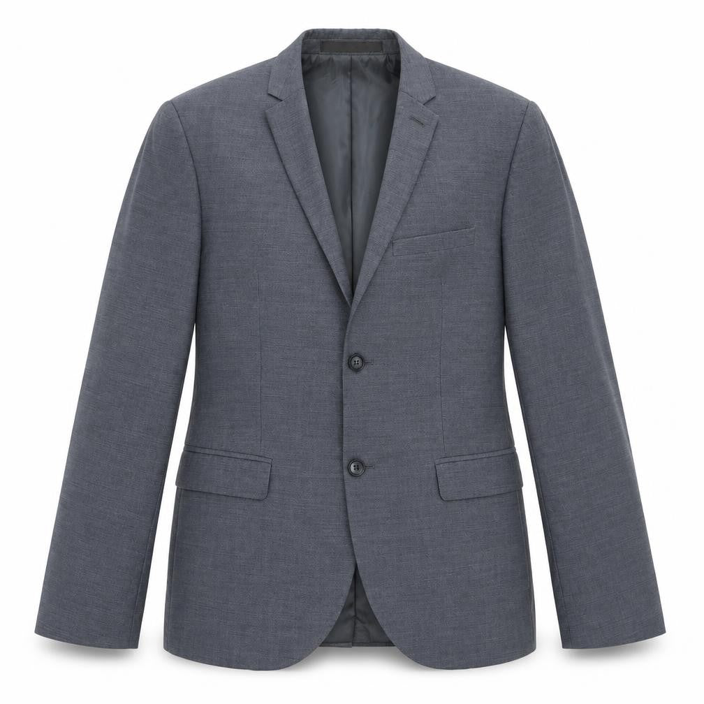 Front view of Topman men’s blue jacket suit jacket, size 40