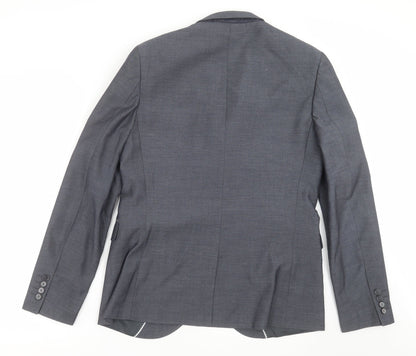 Topman Mens Blue   Jacket Suit Jacket Size 40