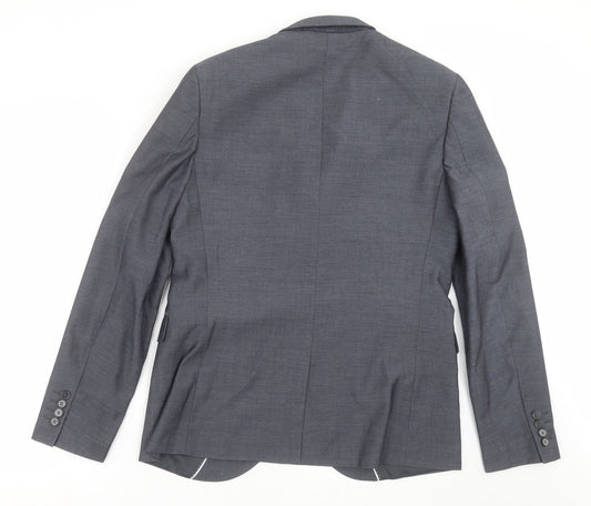 Topman Mens Blue   Jacket Suit Jacket Size 40