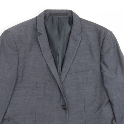 Topman Mens Blue   Jacket Suit Jacket Size 40