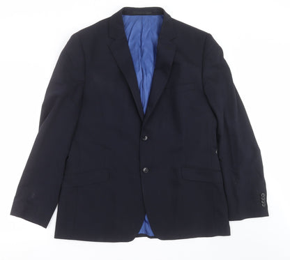 Mens UK Size 42 Performance Suit Regular Blue Suit Jacket