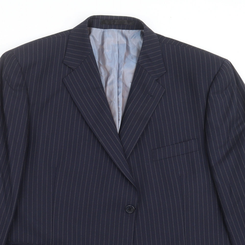 Mens UK Size 46 Marks and Spencer Regular Blue Suit Jacket