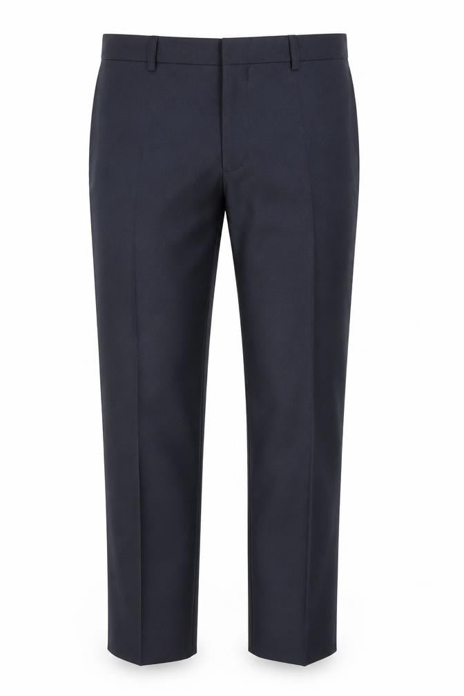 Front view of Ventuno 21 men’s blue trousers, size 30, in, 31-inch leg