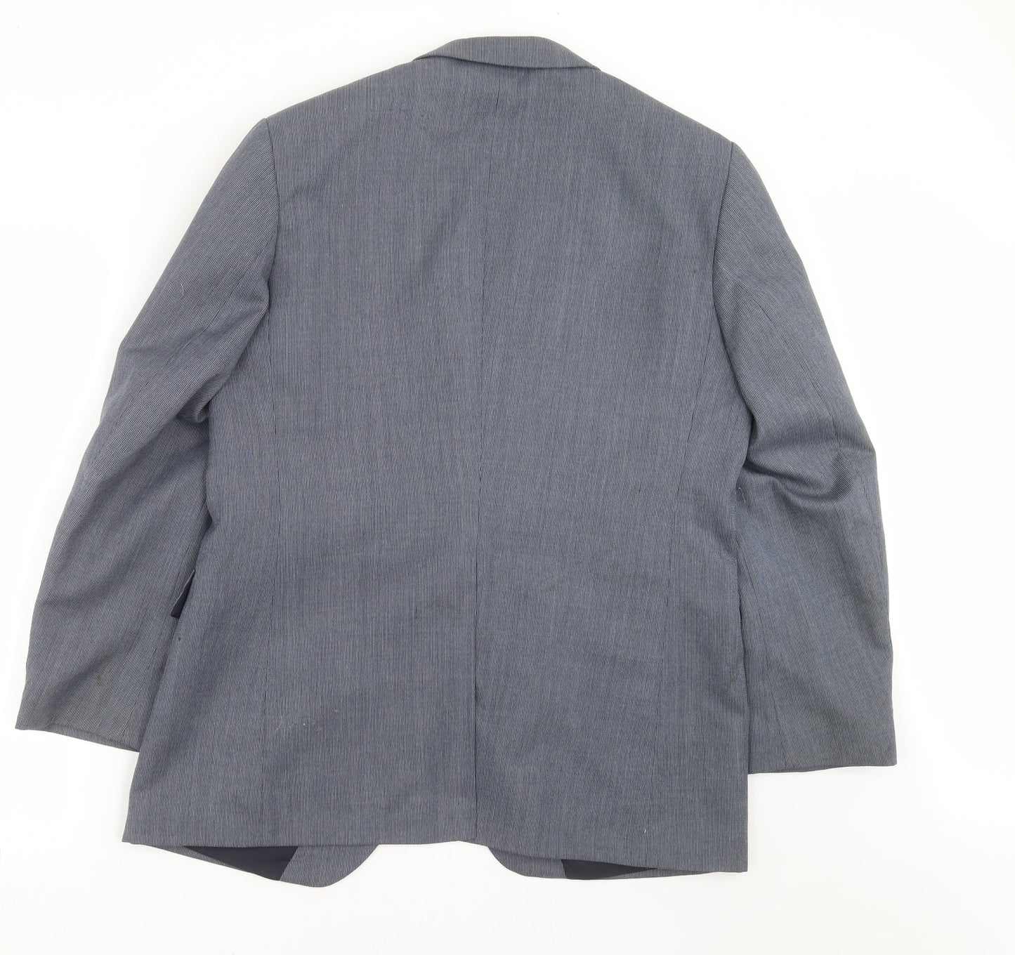 the touch of luxury Mens Blue Striped  Jacket Suit Jacket Size 40