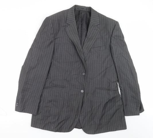 F&F Mens Grey Striped  Jacket Suit Jacket Size 44