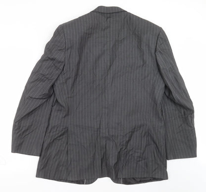 F&F Mens Grey Striped  Jacket Suit Jacket Size 44