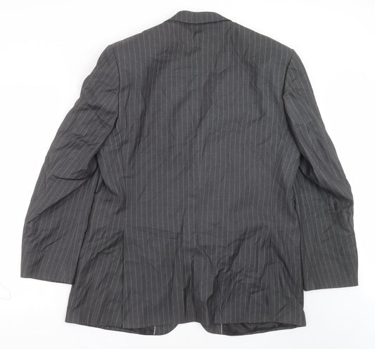 F&F Mens Grey Striped  Jacket Suit Jacket Size 44