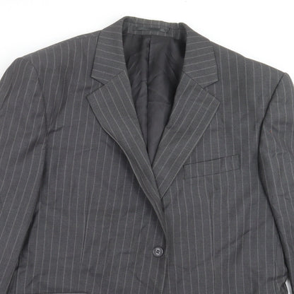 F&F Mens Grey Striped  Jacket Suit Jacket Size 44