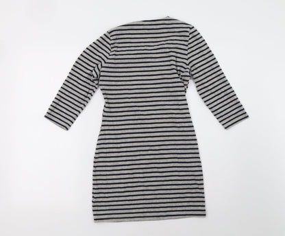 Primark Womens Grey Striped  A-Line  Size 12